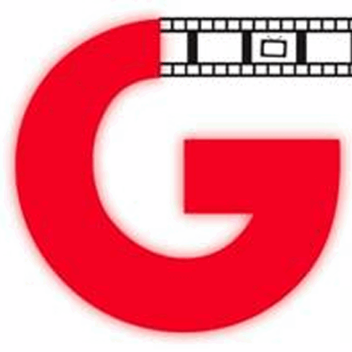 Red G logo with filmstrip