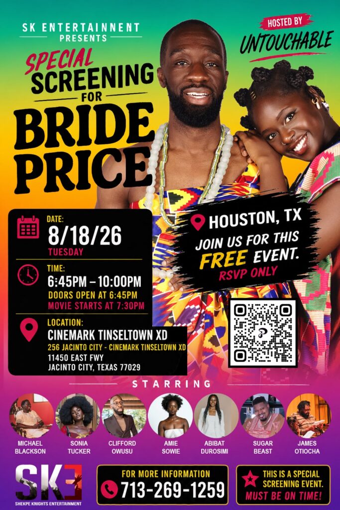 Bride Price screening poster with smiling couple